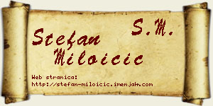 Stefan Miloičić vizit kartica
